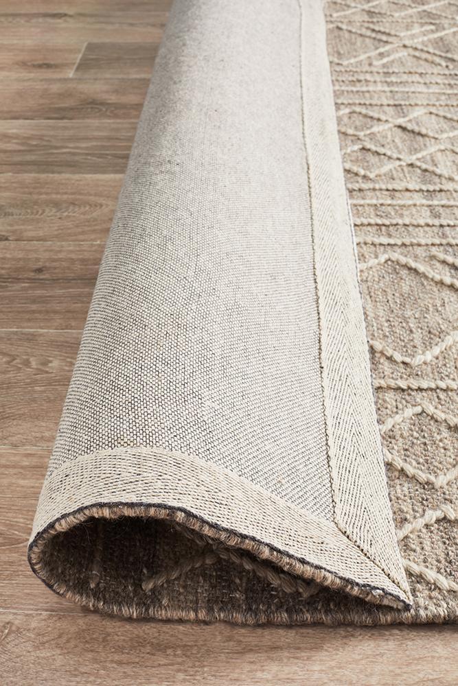 Arya Stitch Woven Rug Natural - Click Rugs