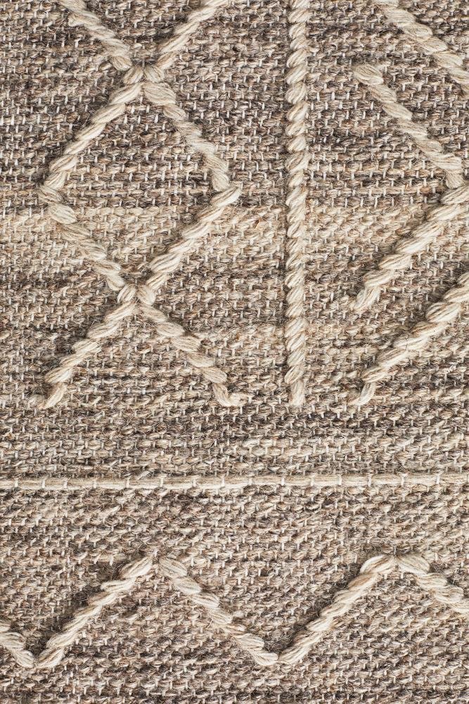 Arya Stitch Woven Rug Natural - Click Rugs