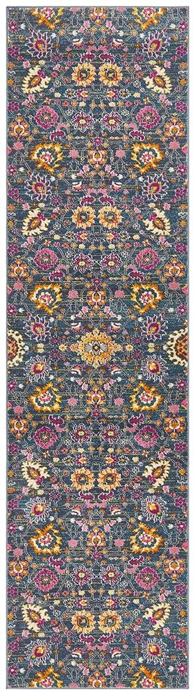 Babylon 210 Blue Runner Rug - Click Rugs