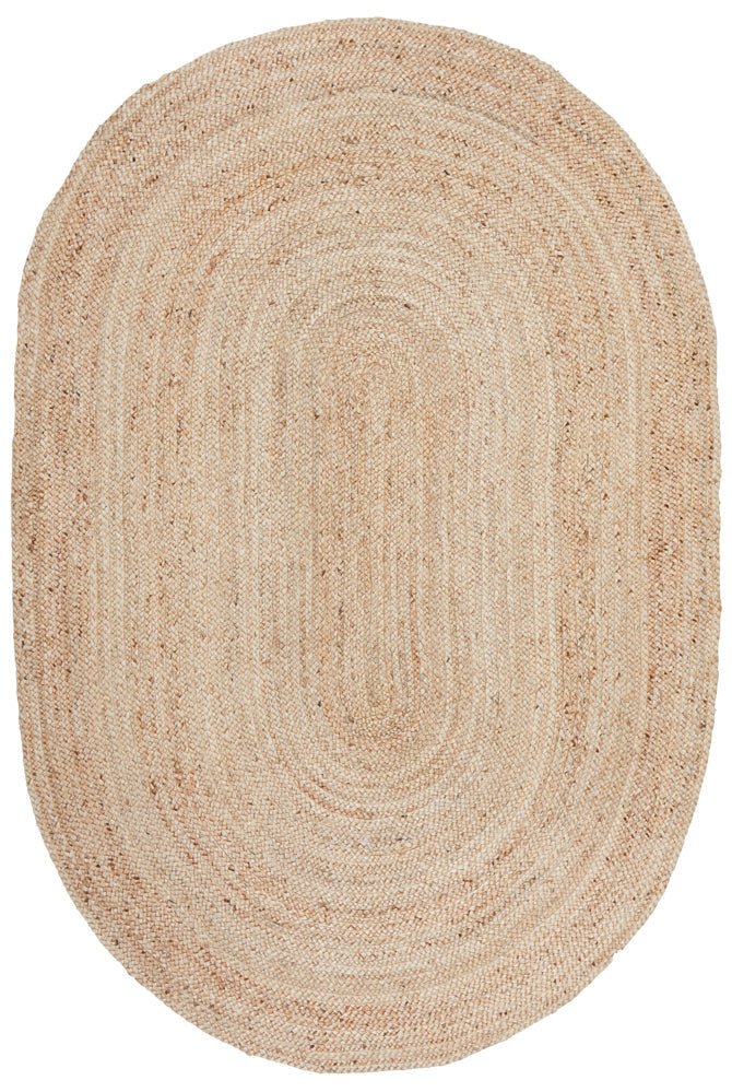 Bondi Natural Oval Rug - Click Rugs