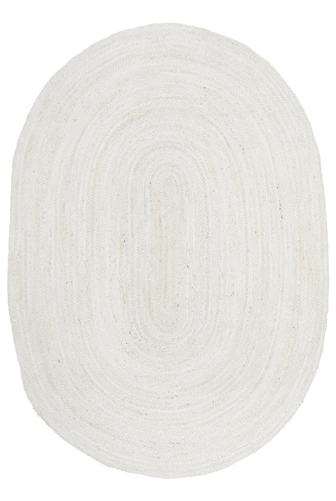 Bondi White Oval Rug - Click Rugs