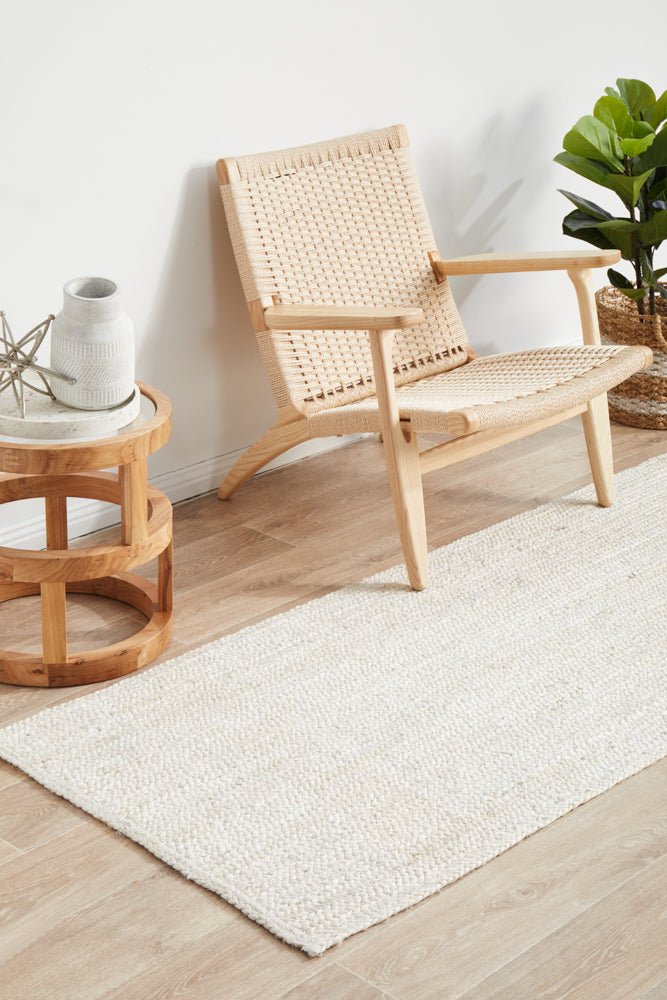 Bondi White Runner Rug - Click Rugs