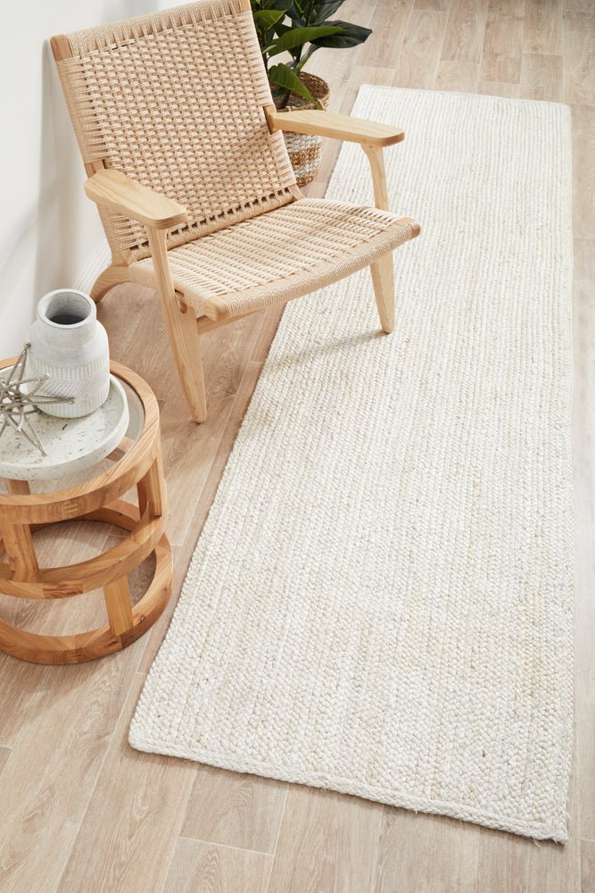 Bondi White Runner Rug - Click Rugs