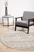 Chrome Addison Silver Round Rug - Click Rugs