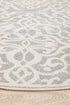 Chrome Lydia Silver Round Rug - Click Rugs
