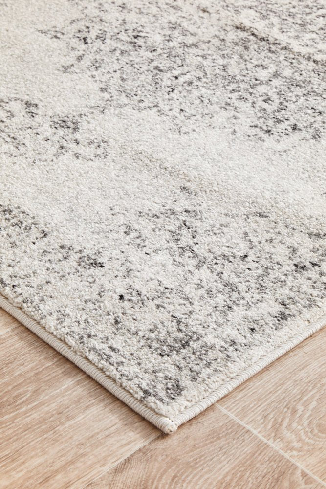 Chrome Rita Silver Runner Rug - Click Rugs