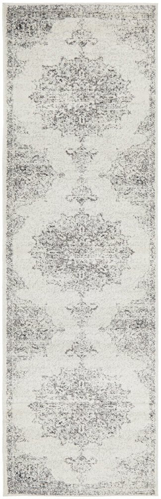 Chrome Rita Silver Runner Rug - Click Rugs