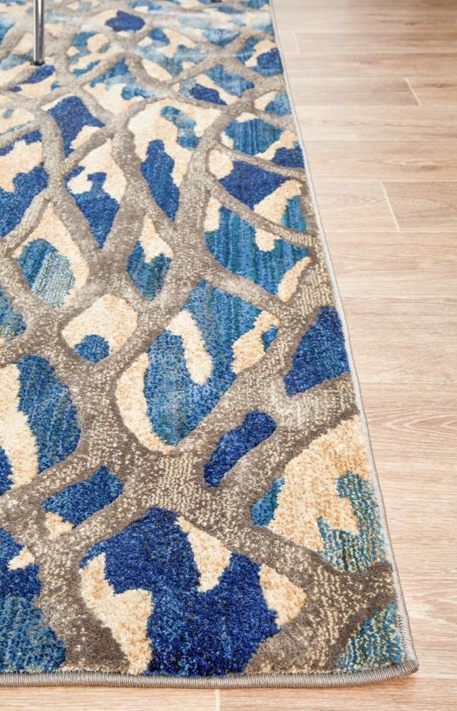 Dreamscape Ropes Modern Blue Rug - Click Rugs