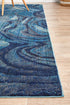 Dreamscape Waves Modern Indigo Rug - Click Rugs
