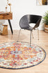 Evoke Carnival White Transitional Round Rug - Click Rugs