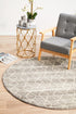 Evoke Remy Silver Transitional Round Rug - Click Rugs