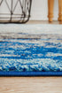 Evoke Transpose Blue Transitional Runner Rug - Click Rugs