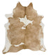 Exquisite Natural Cow Hide Beige White - Click Rugs