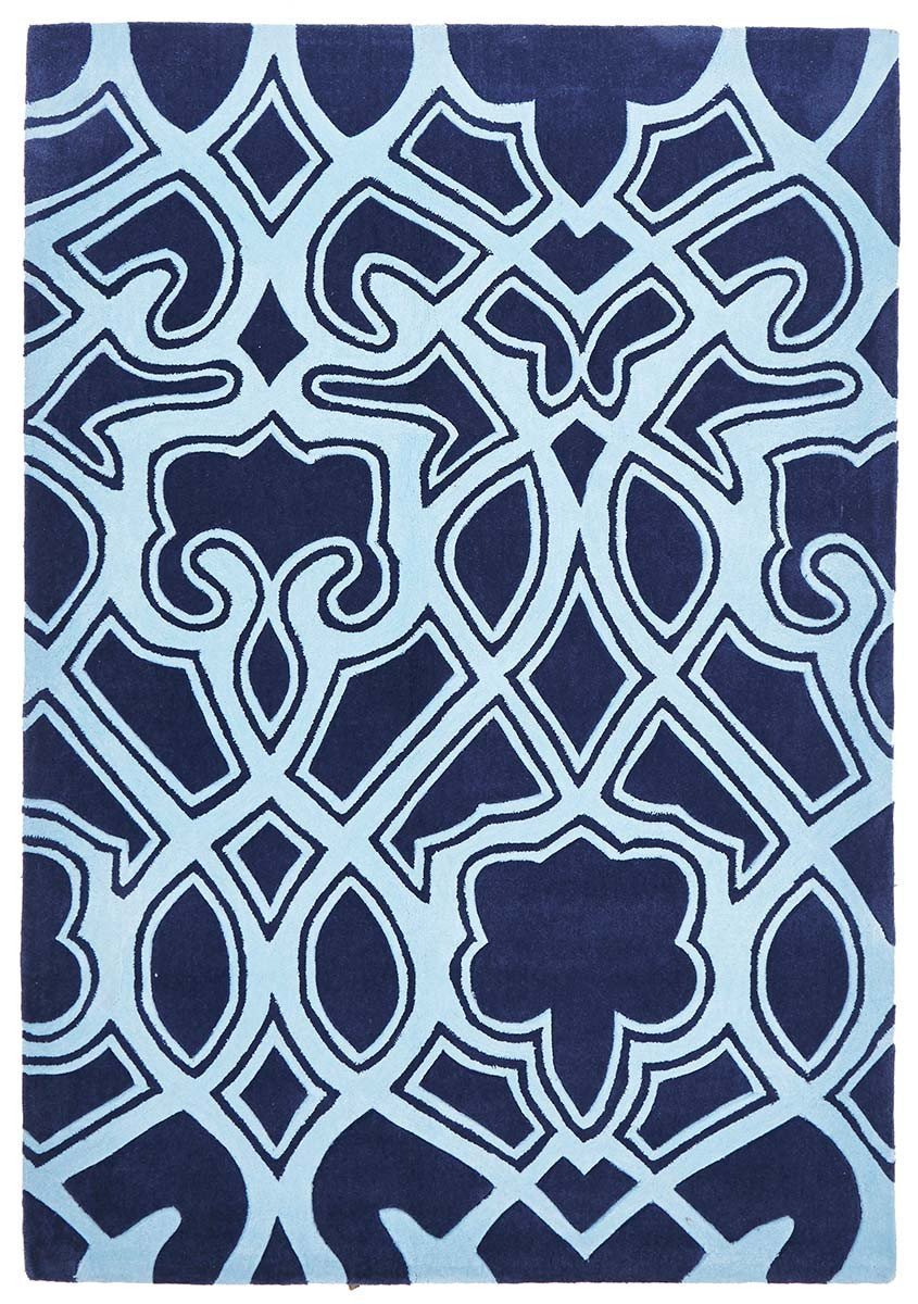 Gold Collection 641 Navy Rug - Click Rugs