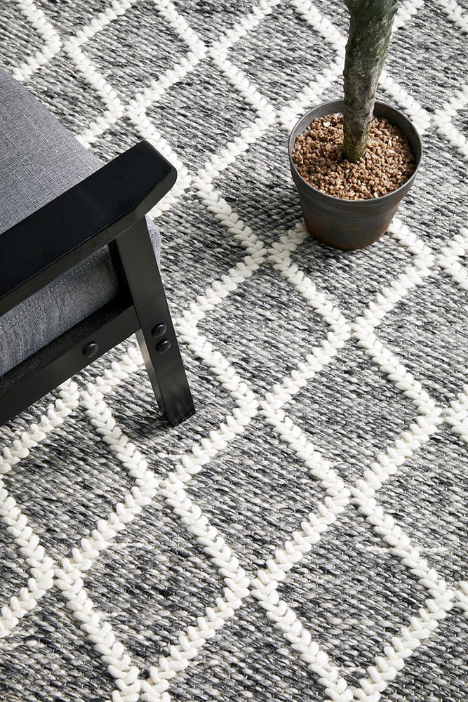 Huxley Grey Rug - Click Rugs