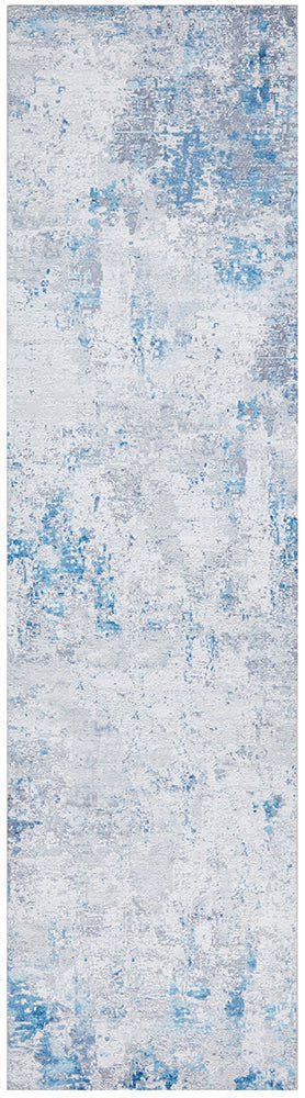 Illusions 132 Blue Runner Rug - Click Rugs