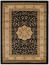 Istanbul Collection Medallion Classic Pattern Black Rug - Click Rugs