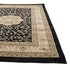 Istanbul Collection Medallion Classic Pattern Black Rug - Click Rugs