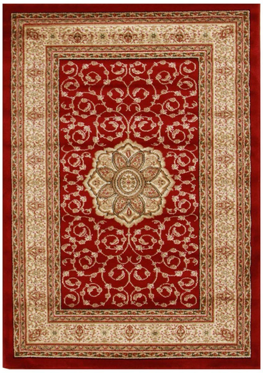 Istanbul Collection Medallion Classic Pattern Red Rug - Click Rugs