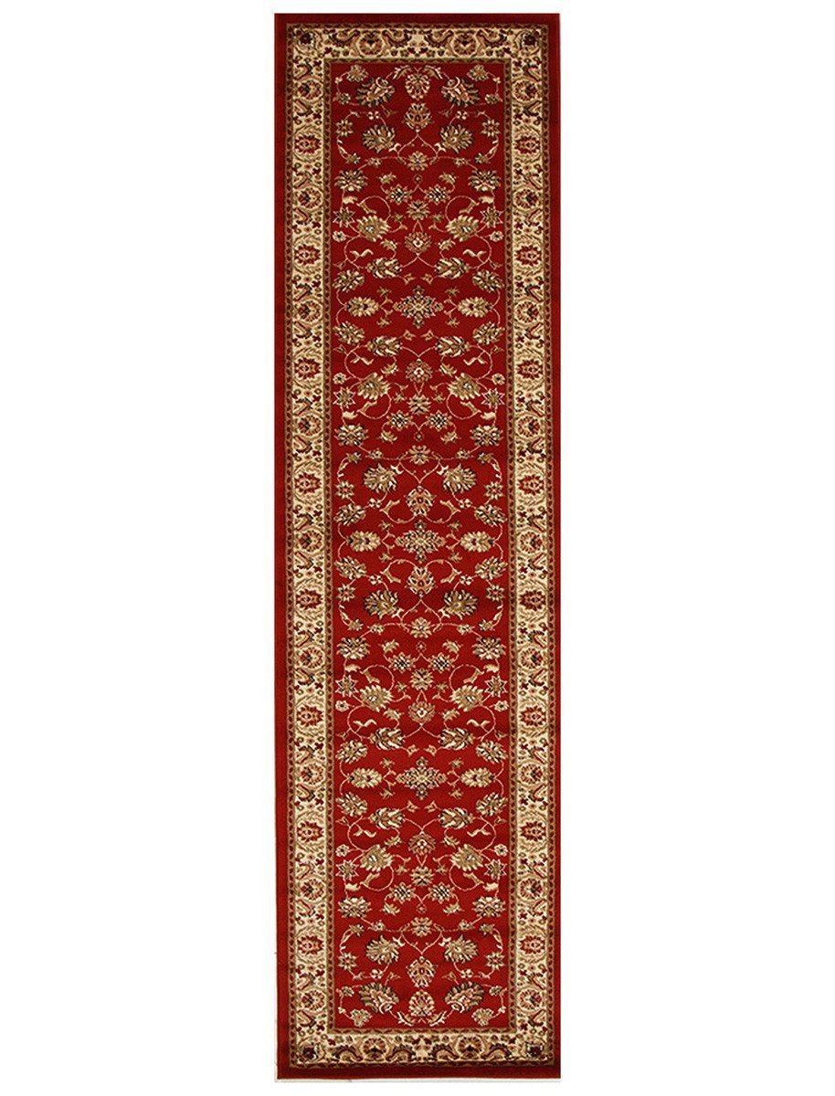 Istanbul Traditional Floral Pattern Runner Rug Red - Click Rugs
