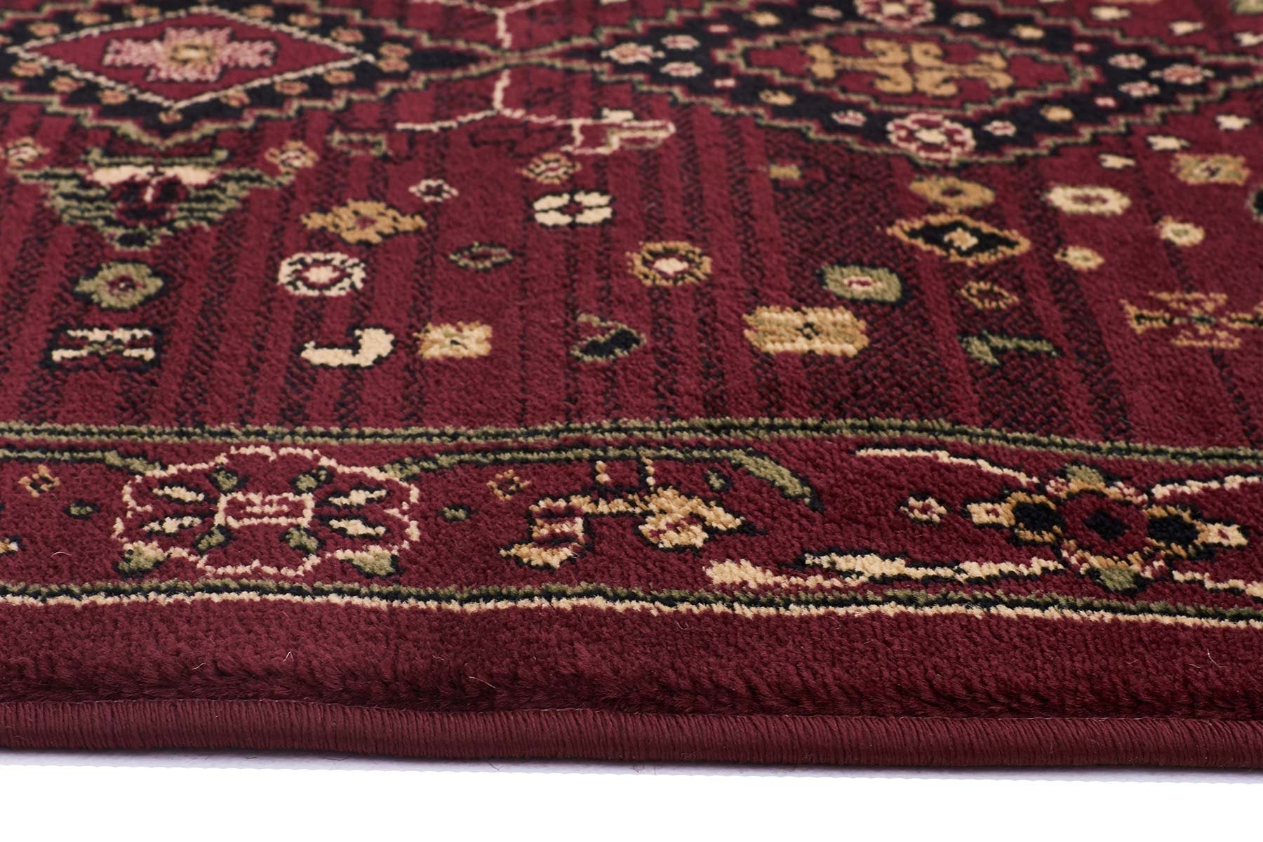 Istanbul Traditional Shiraz Design Runner Rug Burgundy Red - Click Rugs