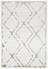 Kendall Contemporary Diamond Rug White Grey - Click Rugs