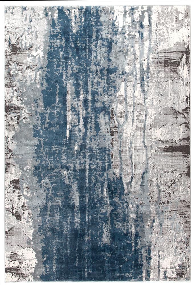 Kendra Roxana Distressed Timeless Rug Blue Grey White - Click Rugs
