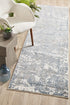 Kendra Yasmin Distressed Transitional Rug White Blue Grey - Click Rugs