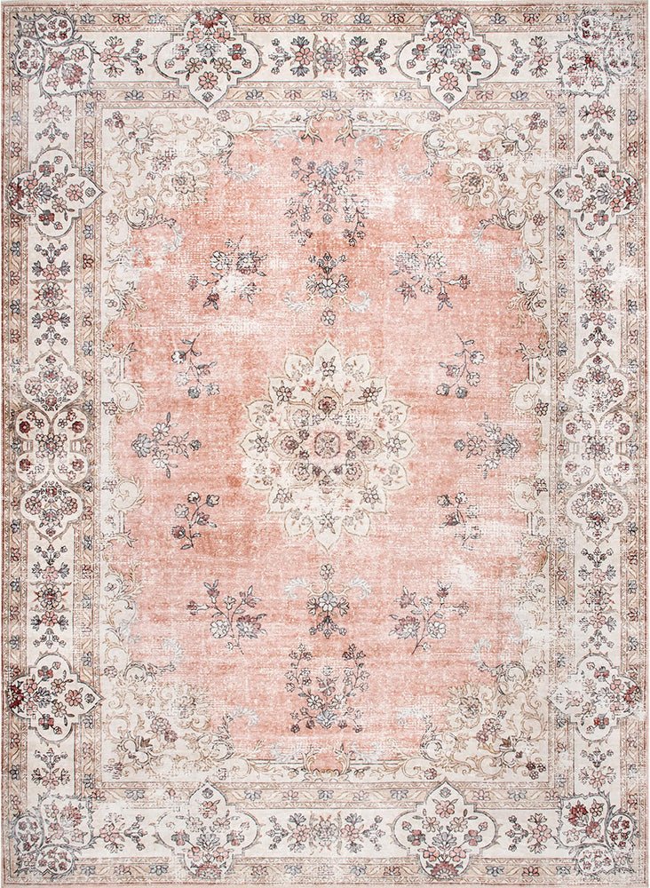 Kindred Coco Peach Washable Rug - Click Rugs