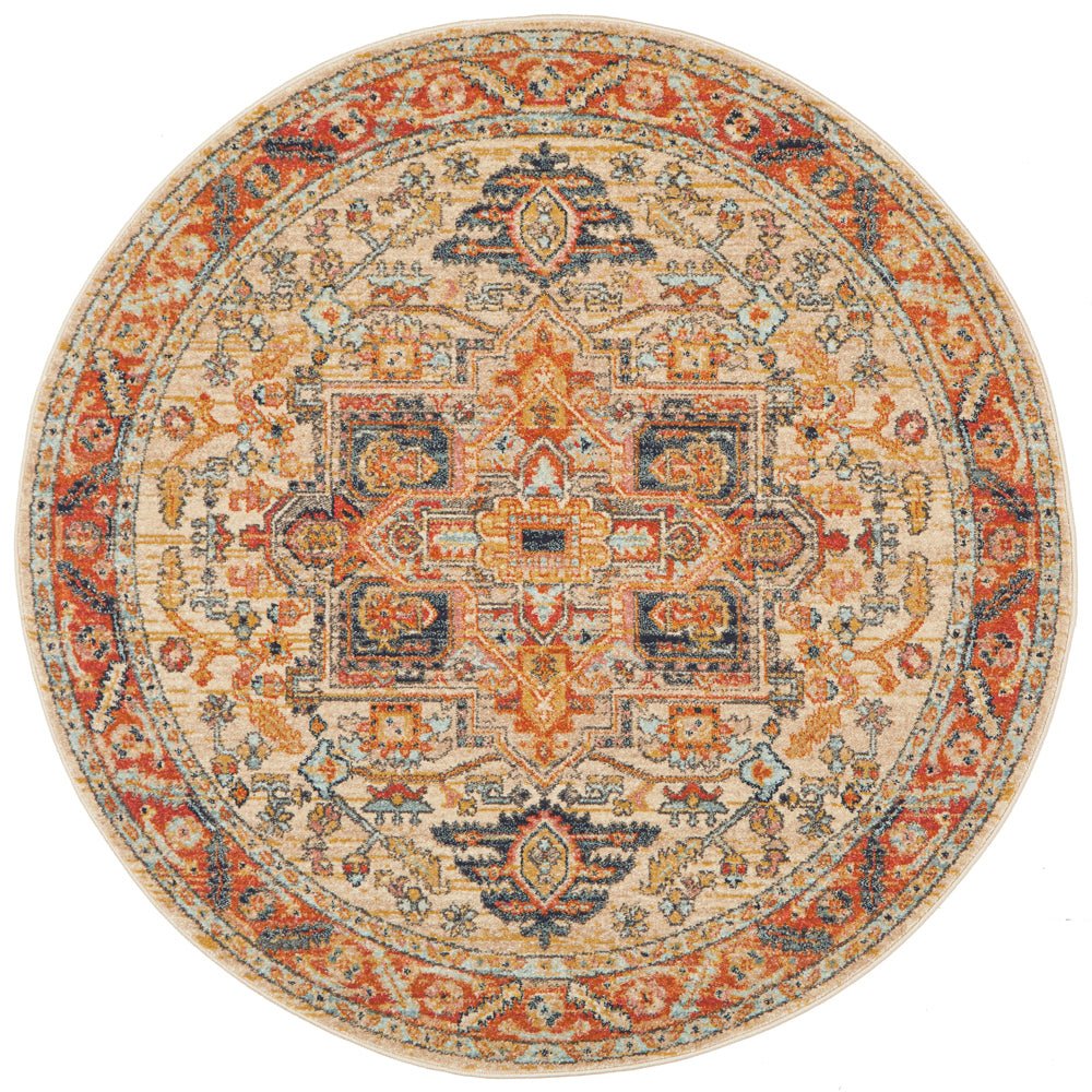 Legacy 850 Rust Round Rug - Click Rugs