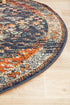 Legacy 854 Navy Round Rug - Click Rugs