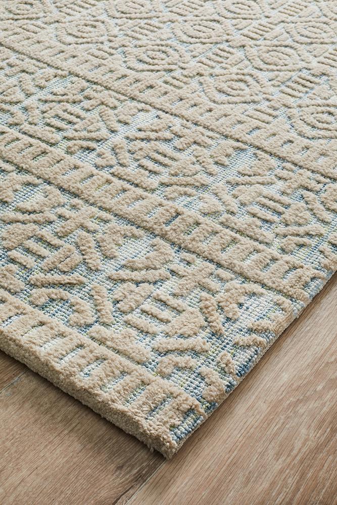 Levi Lucy Blue Green Rug - Click Rugs