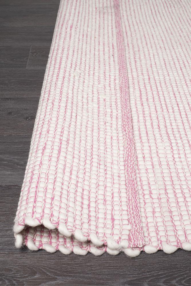 Loft Stunning Wool Pink Rug - Click Rugs