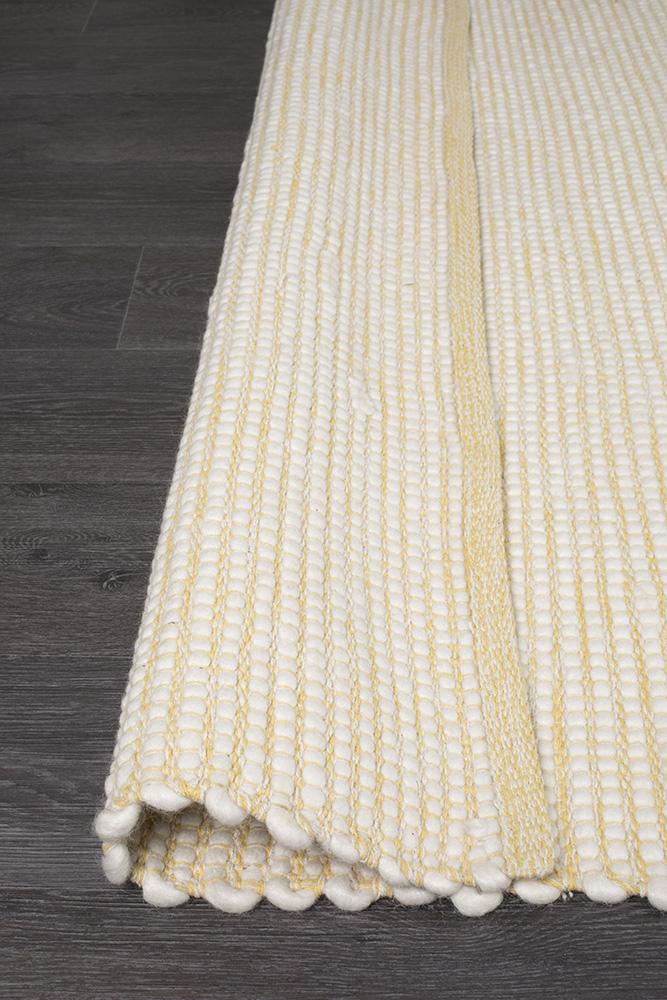 Loft Stunning Wool Yellow Rug - Click Rugs