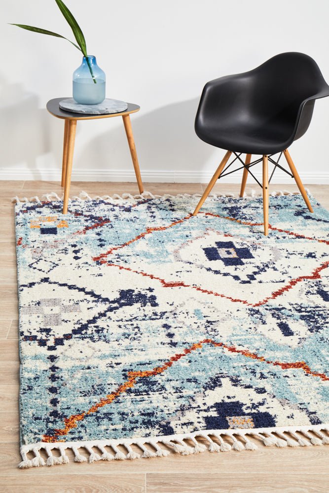 Marrakesh 444 Blue Rug - Click Rugs