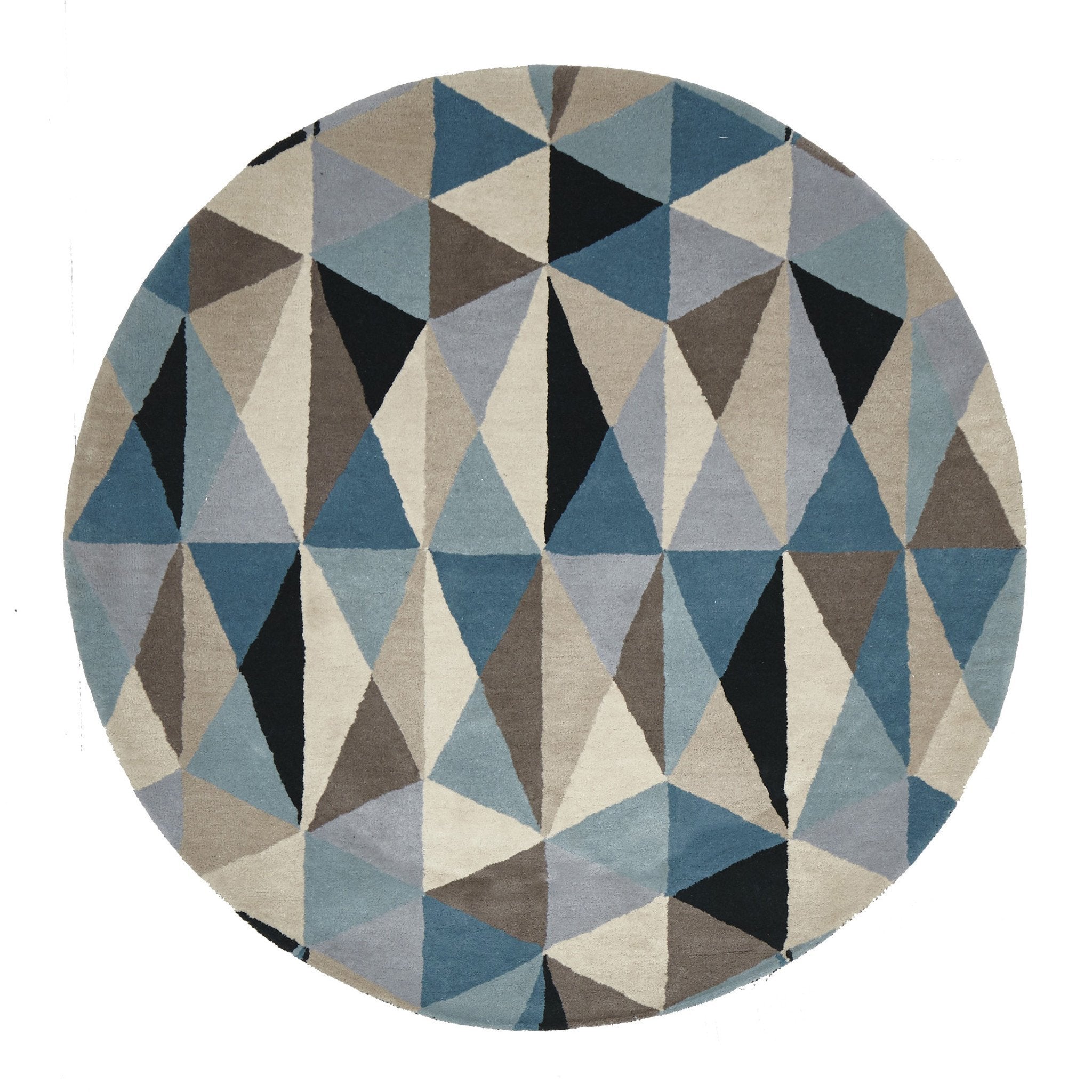 Matrix Pure Wool 901 Turquoise Round Rug - Click Rugs