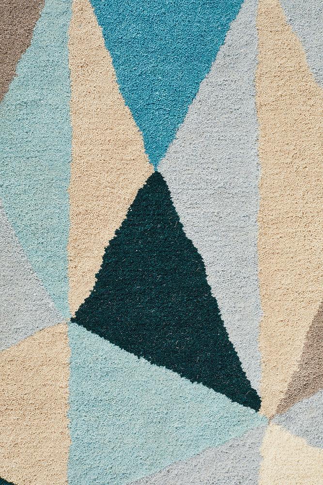 Matrix Pure Wool 901 Turquoise Rug - Click Rugs