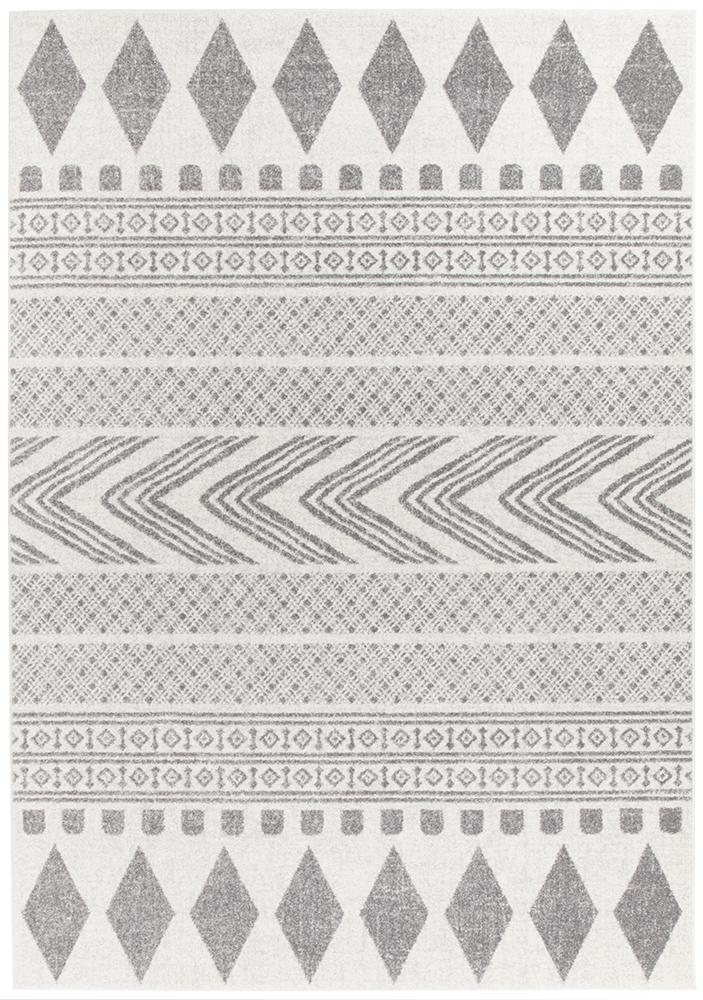 Mirage Adani Modern Tribal Design Grey Rug - Click Rugs