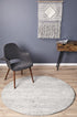Mirage Gwyneth Stunning Transitional Silver Round Rug - Click Rugs