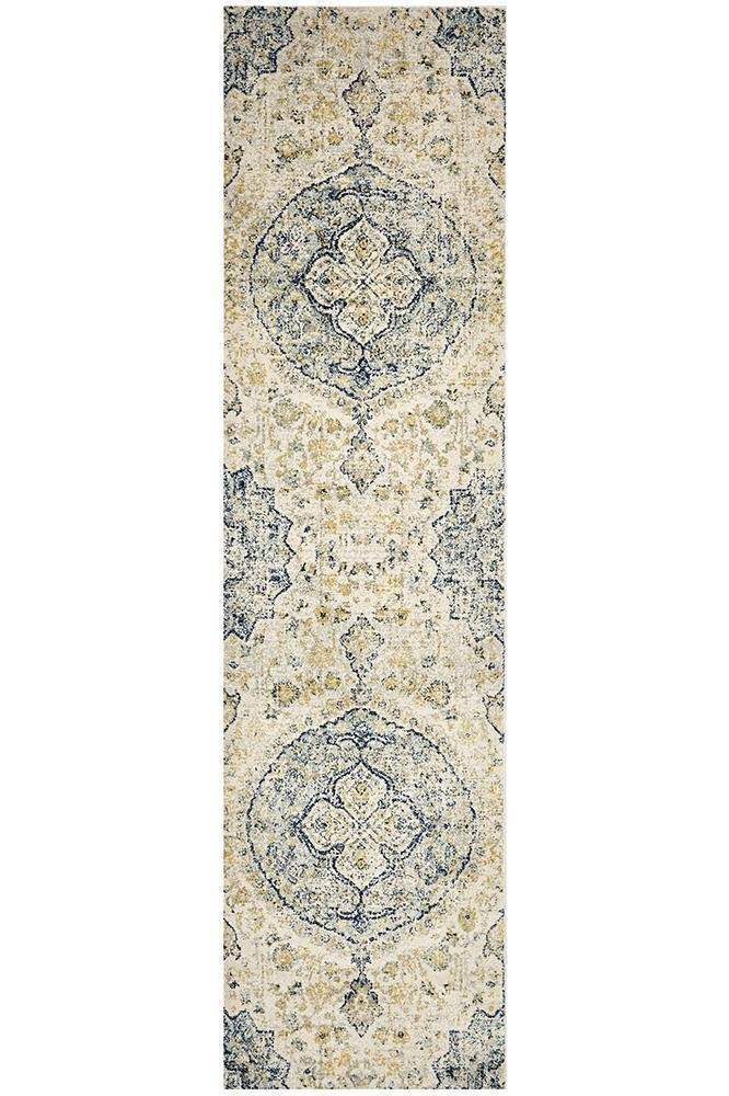 Museum Tyler Sky Blue Runner - Click Rugs