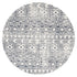 Oasis Ismail White Blue Rustic Round Rug - Click Rugs