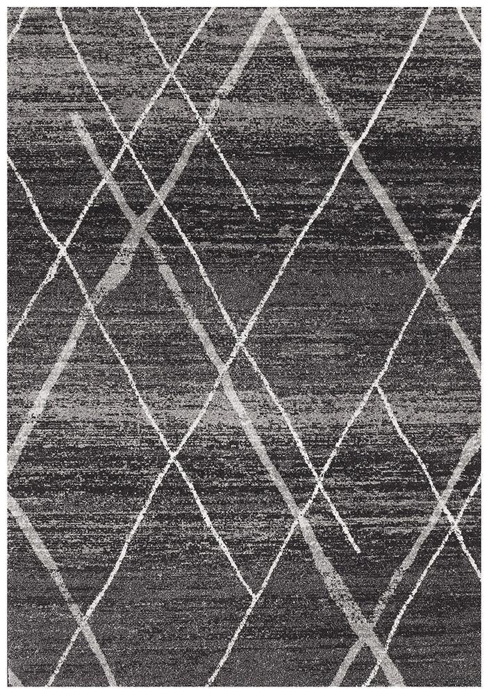 Oasis Noah Charcoal Contemporary Rug - Click Rugs