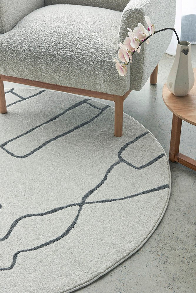 Paradise Amy Grey Round - Click Rugs