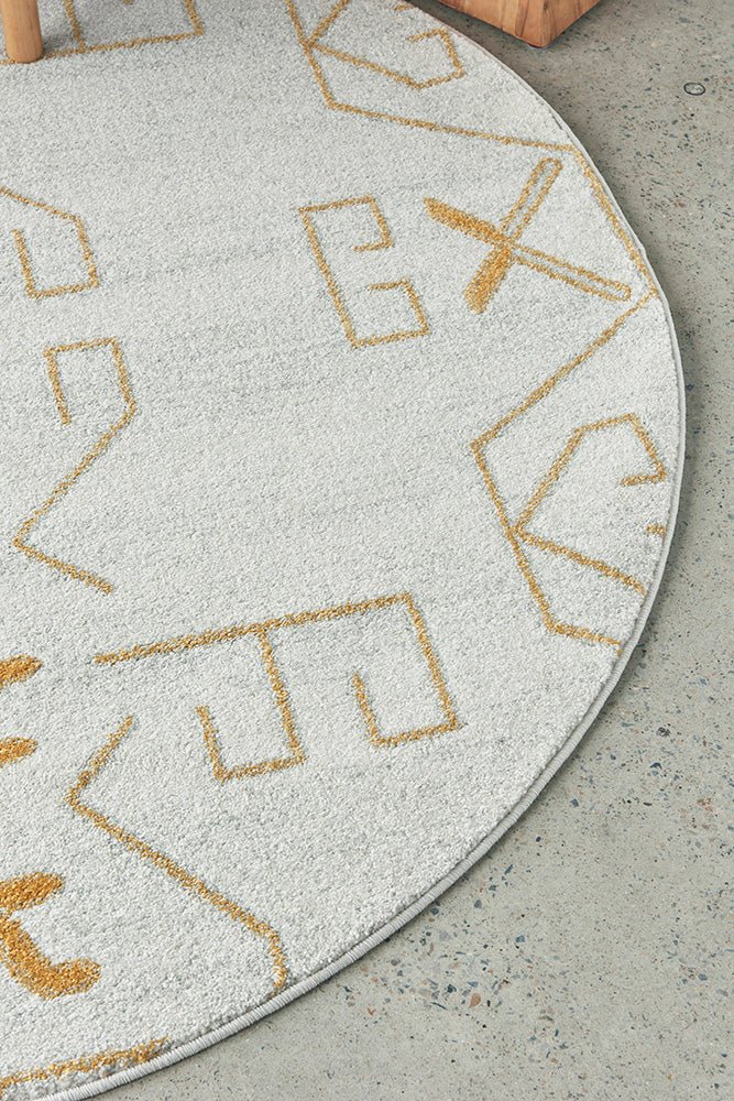 Paradise Cala Gold Round - Click Rugs