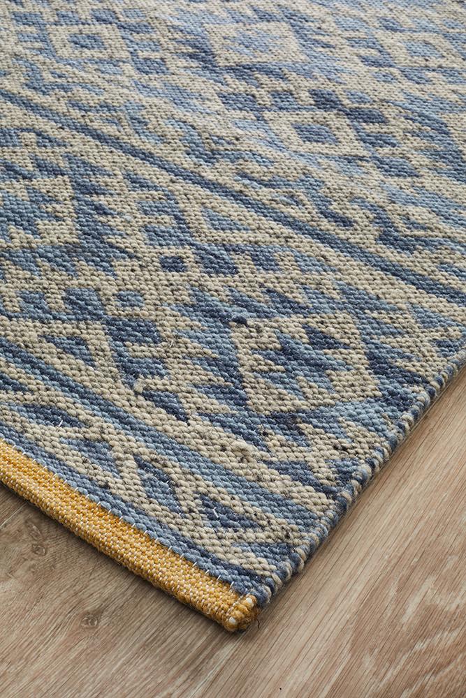 Relic Harvey Blue Natural Rug - Click Rugs