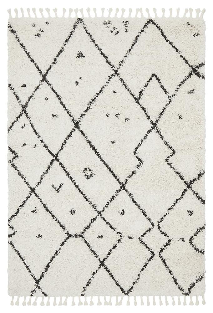 Saffron 44 White Rug - Click Rugs