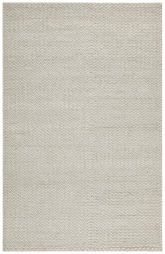 Studio Helena Woven Wool Rug Grey White - Click Rugs