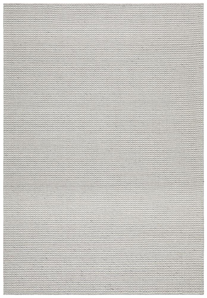 Studio Oskar Felted Wool Striped Rug Grey White - Click Rugs