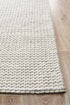 Studio Oskar Felted Wool Striped Rug Grey White - Click Rugs