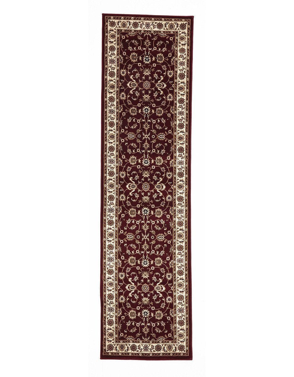 Sydney Classic Runner Red with Ivory Border Runner Rug - Click Rugs